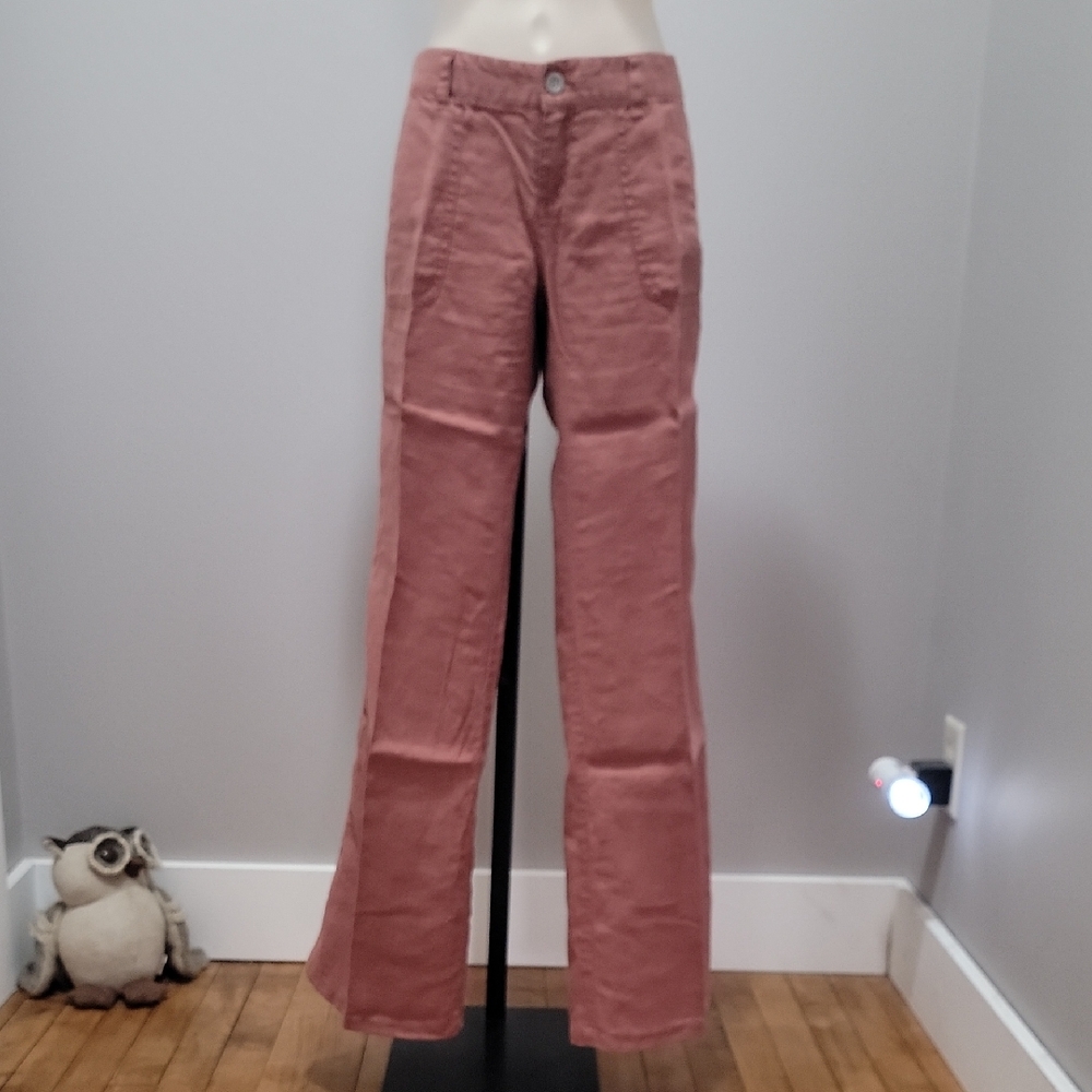 Victorias Secret London Jean Linen Pant - Patcholi Rose Sz 2
